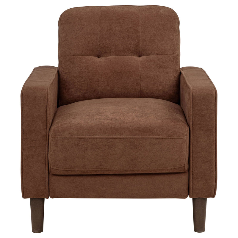 Bowen II Fabric Upholstered Track Arm Accent Chair Rust