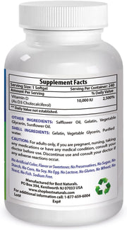Vitamin D3 10000 IU Softgel, 240 Count