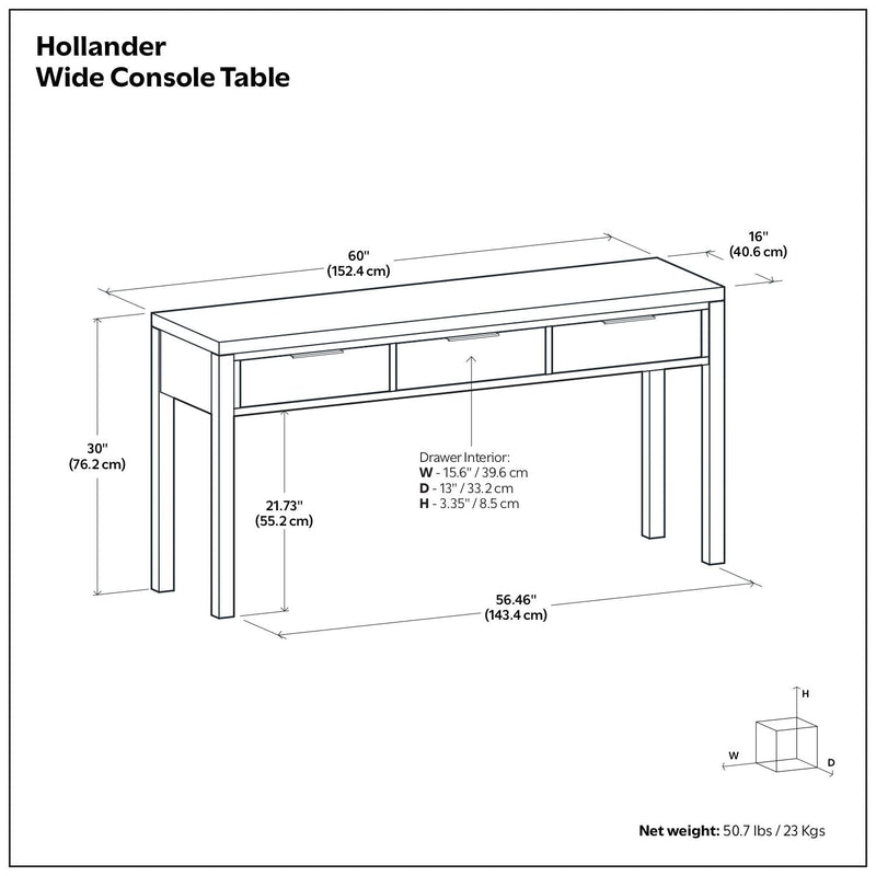 Hollander - Wide Console Table