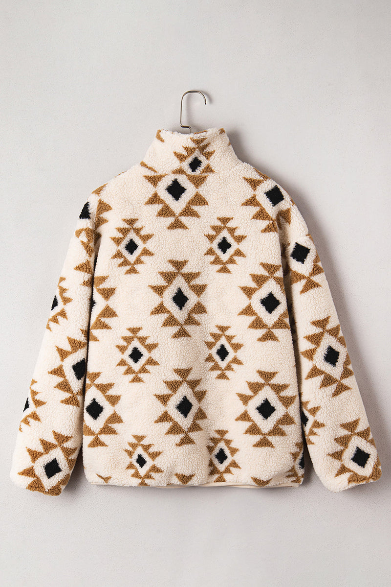 Elizy Quarter Zip Collar Sweatshirt