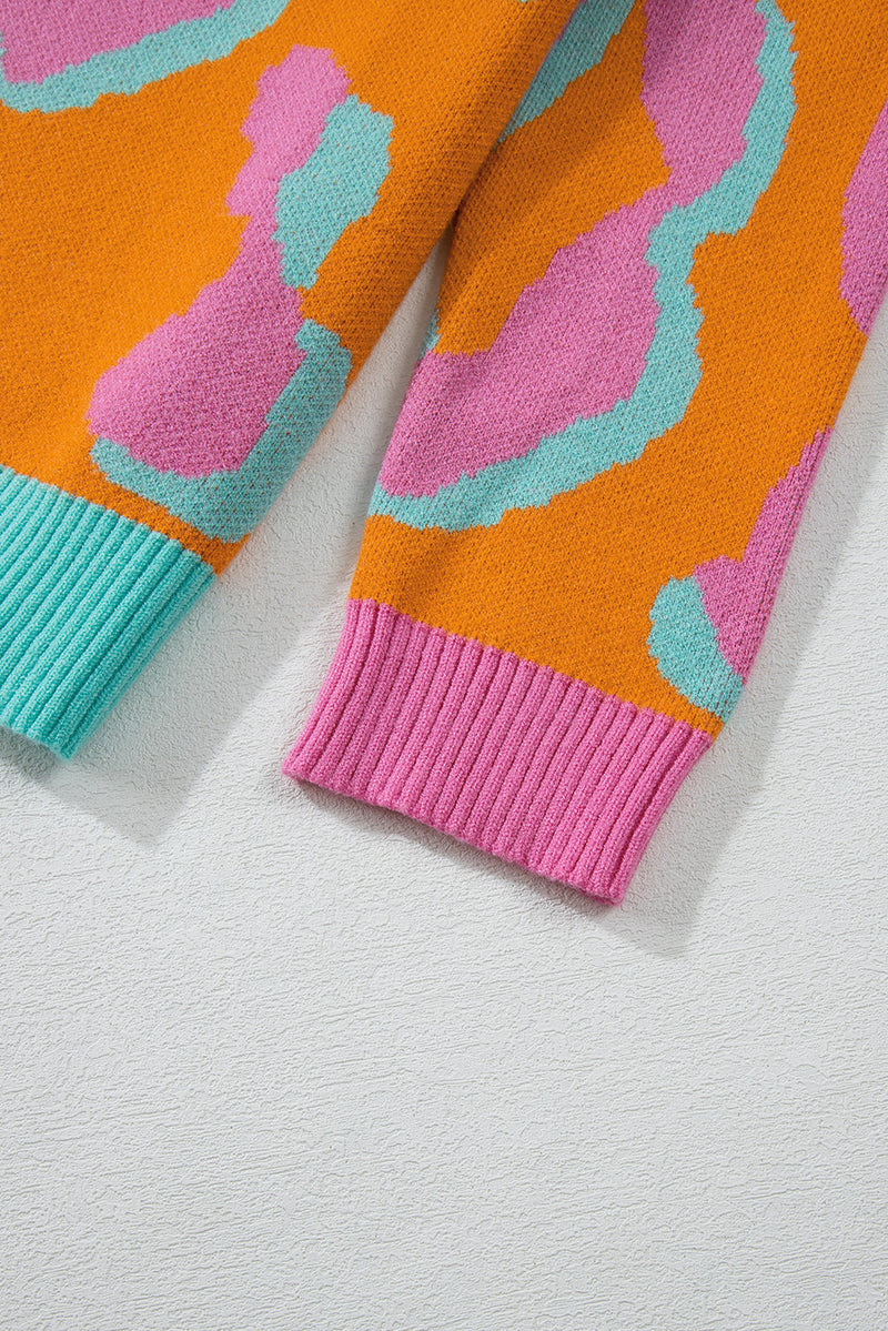Sophia Colorblock Ribbed Edge Sweater