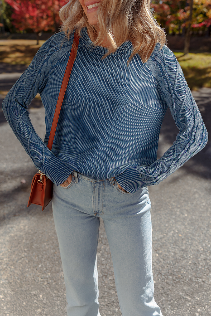 Aria Knit Sleeve Casual Sweater