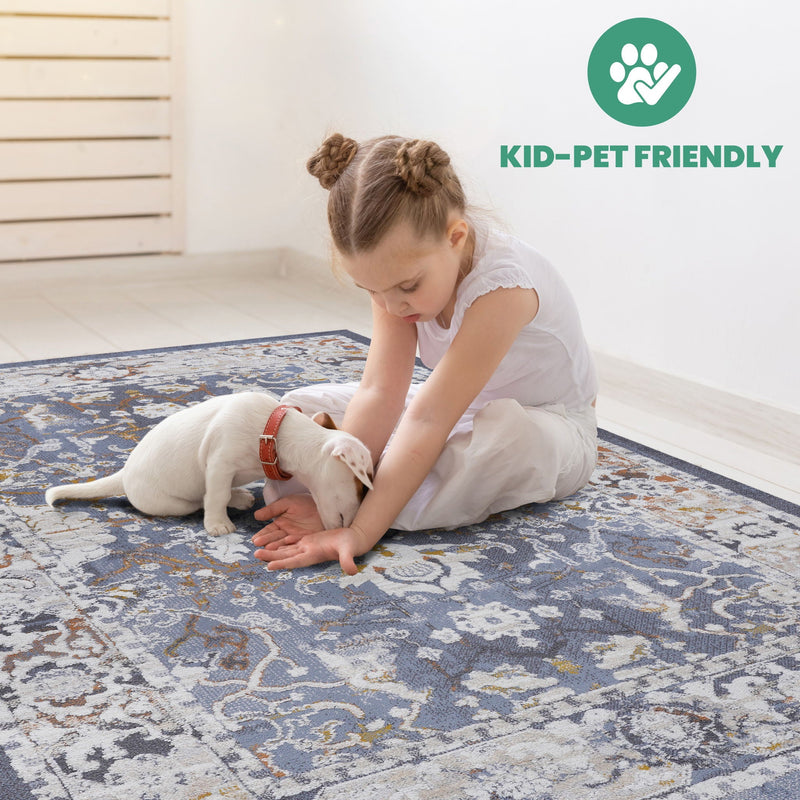 Payas - 2' X 3' Traditional Area Rug - Blue