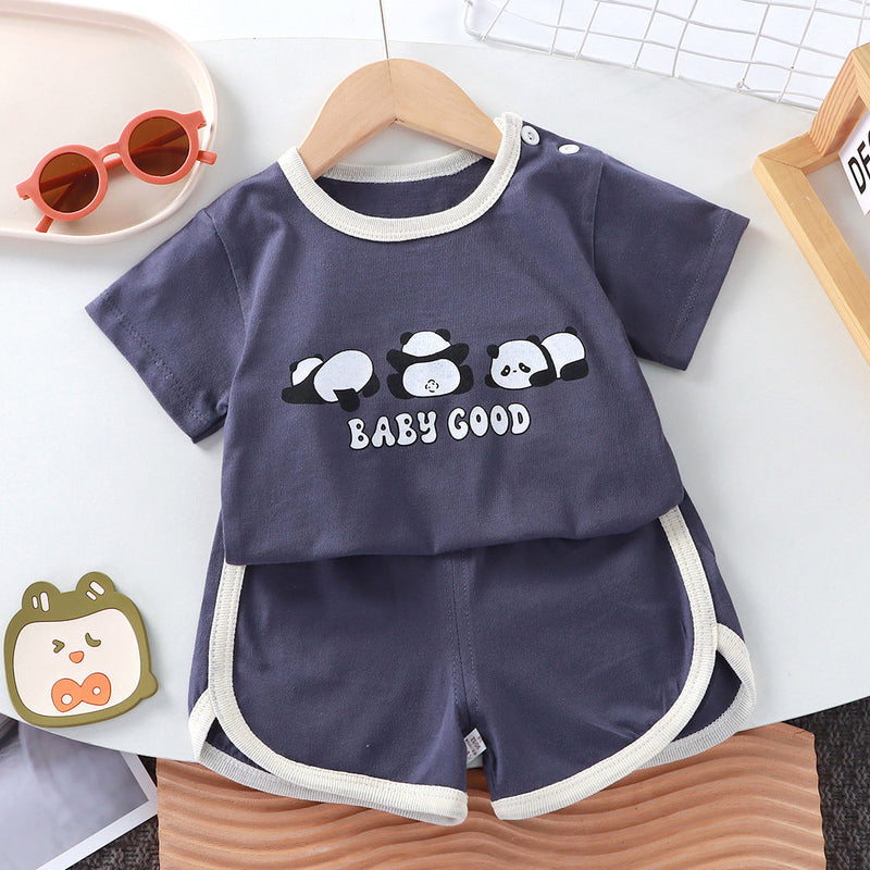 Children's Short-Sleeve Set Baby Summer T-Shirt Two-Piece Set