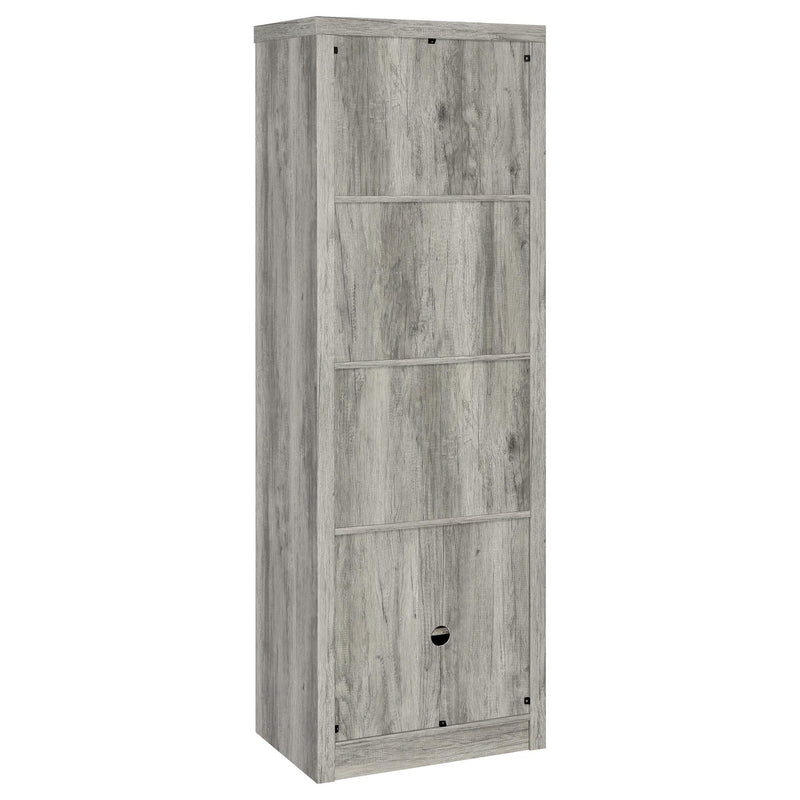 Burke 4-shelf Engineered Wood Media Tower Grey Driftwood