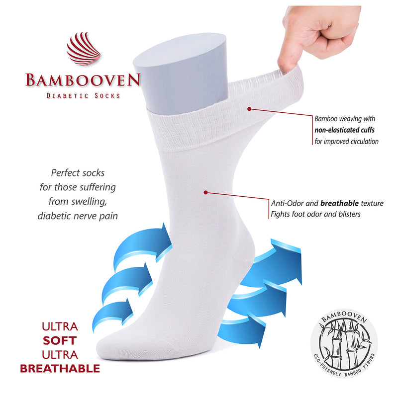 Men’s Bamboo Diabetic Socks 2-Pack - Ultra Thin