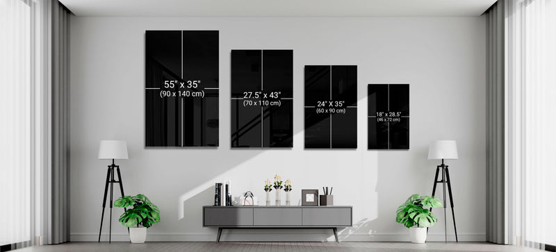 Houses Glass Wall Art