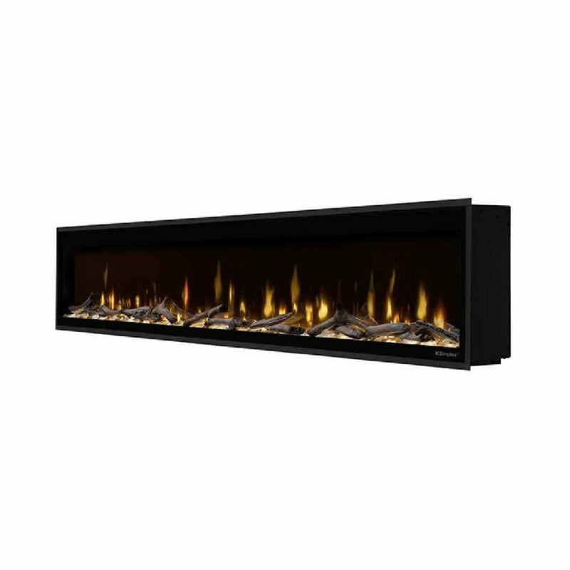 Dimplex Ignite Evolve Built-In Frosted Tumbled Glass Linear Electric Fireplace With Heat Boost System & Trim Kit (SAK59214)