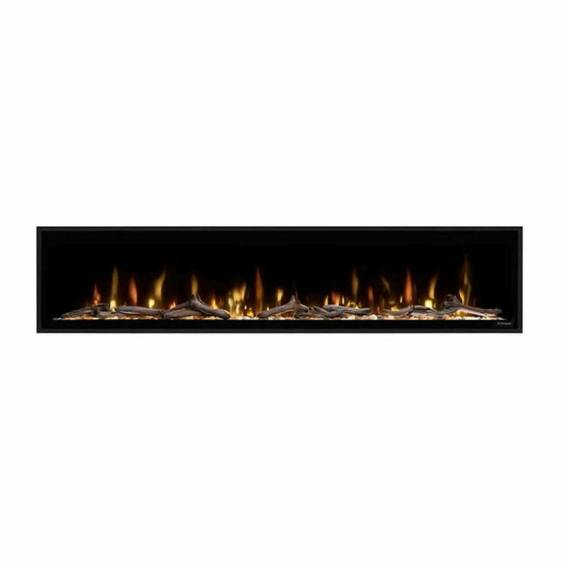 Dimplex Ignite Evolve Built-In Frosted Tumbled Glass Linear Electric Fireplace With Heat Boost System & Trim Kit (SAK59214)