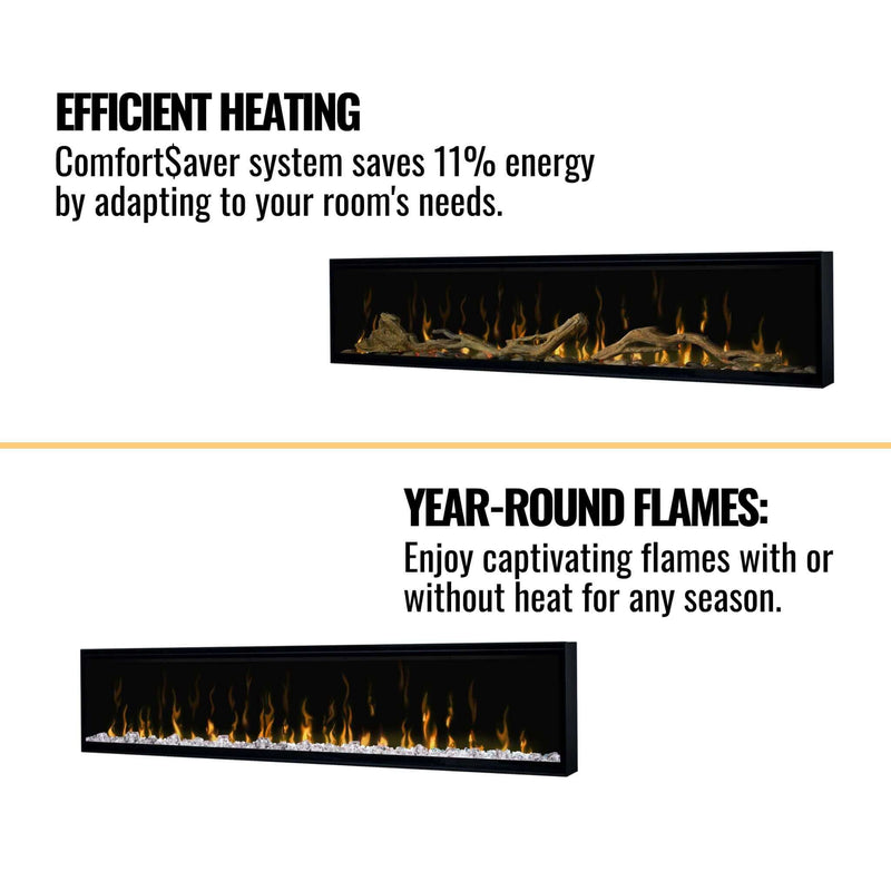 Dimplex IgniteXL 74" Premium Built-In Linear Electric Fireplace With Integrated Heater Fan [XLF74] (SAK14736)