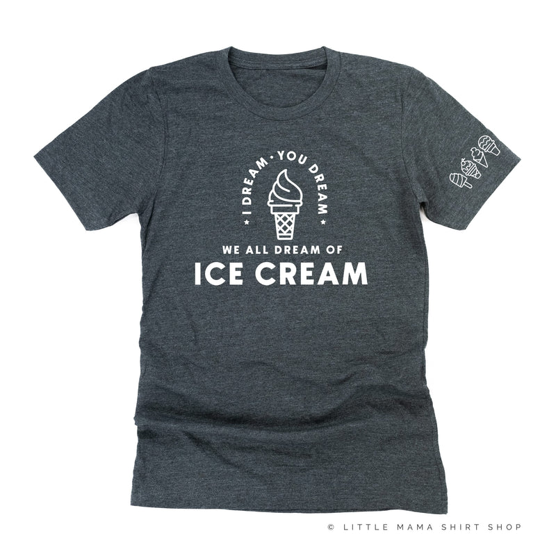 I DREAM OF ICE CREAM - Ice Cream Sleeve Detail - Unisex Tee