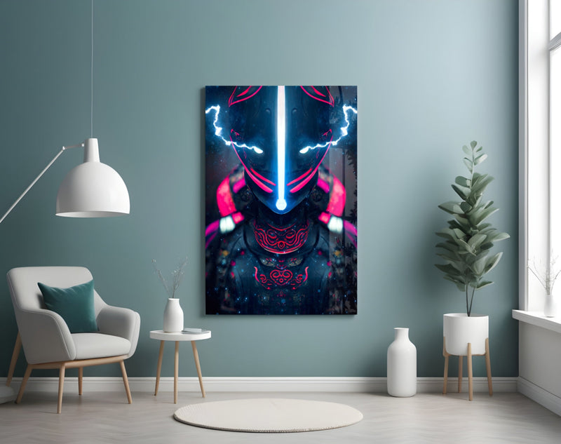 Thunder Fighter Glass Wall Art  || Designer Collection