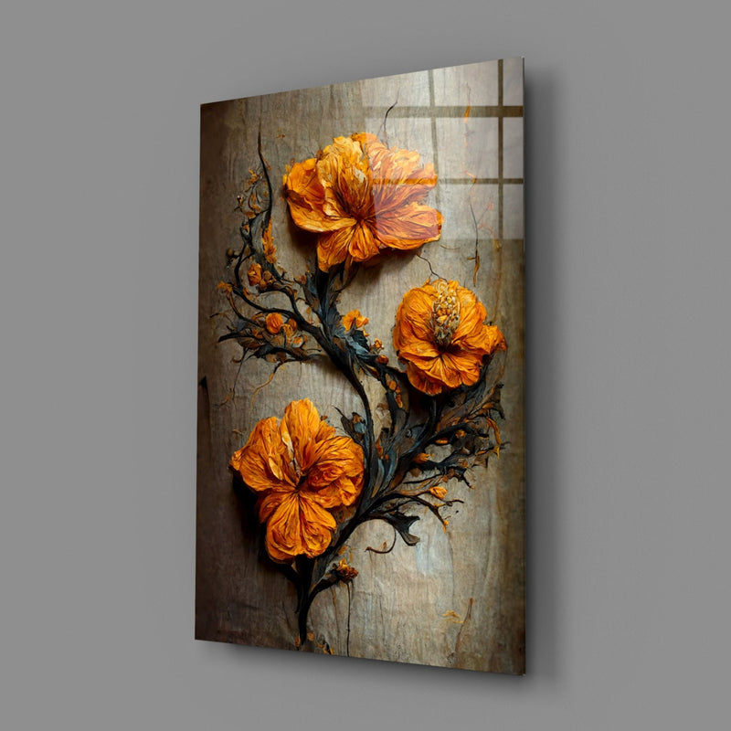 Timeless Flowers Glass Art  || Designer Collection