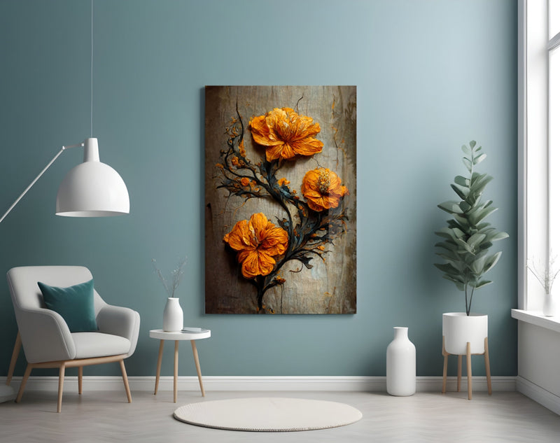 Timeless Flowers Glass Art  || Designer Collection