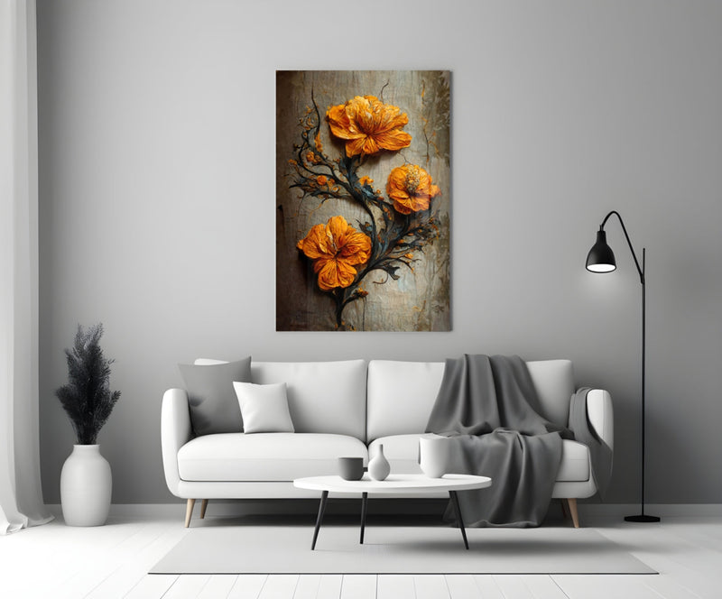 Timeless Flowers Glass Art  || Designer Collection