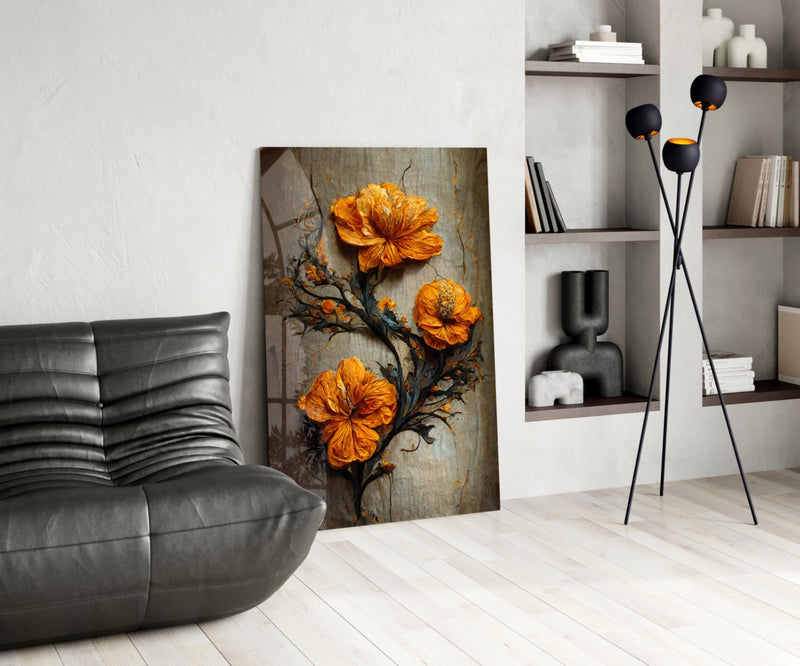 Timeless Flowers Glass Art  || Designer Collection