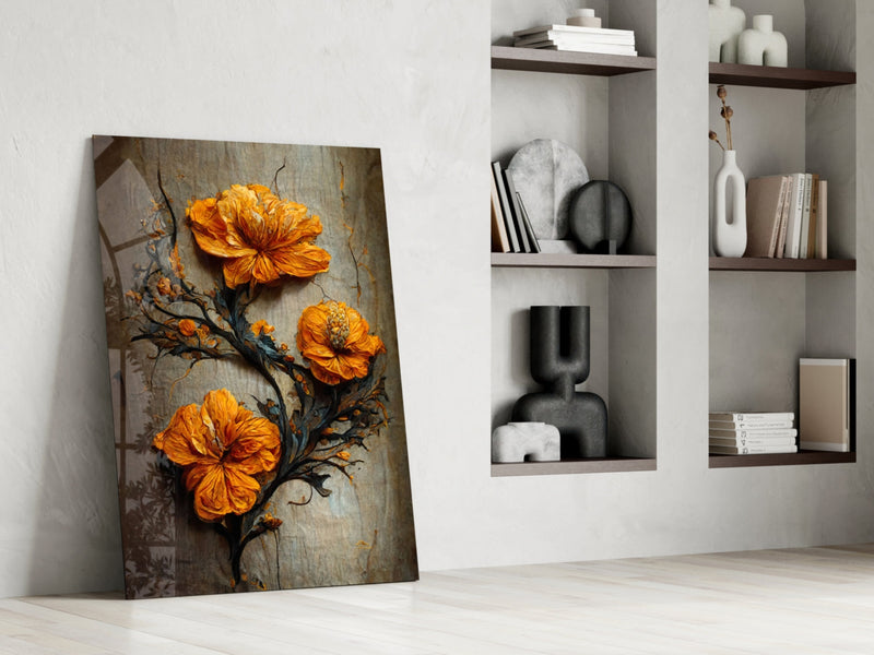 Timeless Flowers Glass Art  || Designer Collection