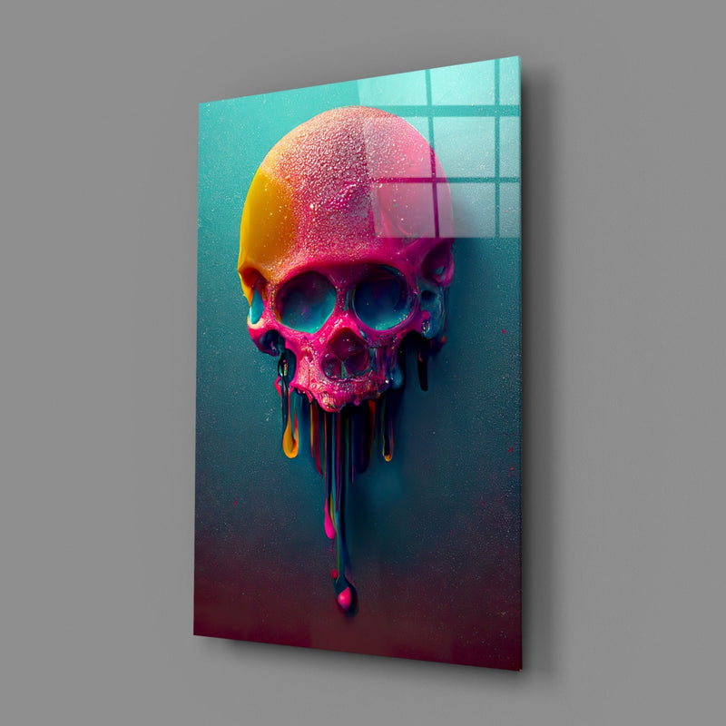 Melt of the Skull Glass Art  || Designer Collection