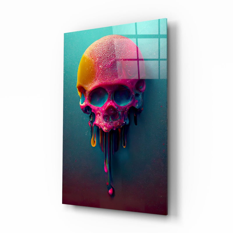 Melt of the Skull Glass Art  || Designer Collection