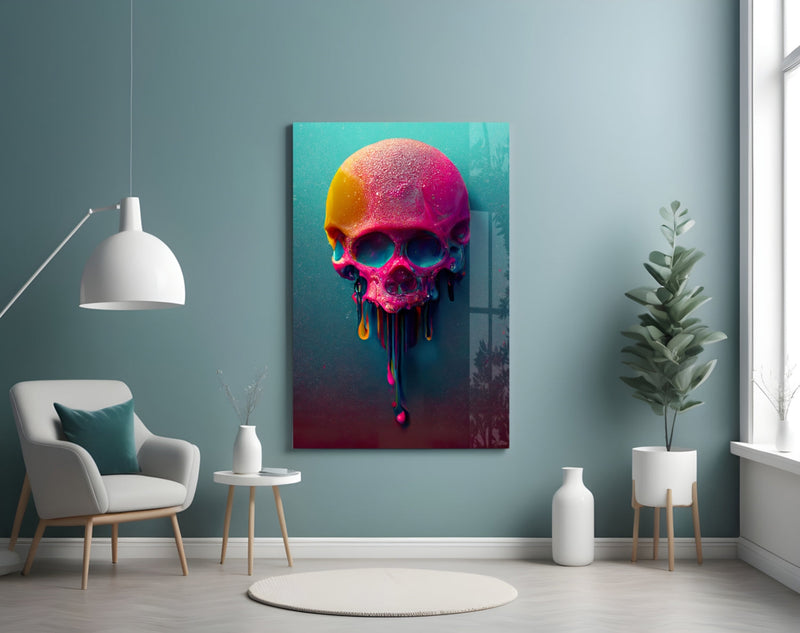 Melt of the Skull Glass Art  || Designer Collection