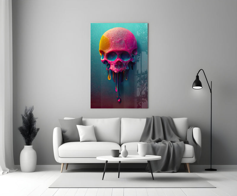 Melt of the Skull Glass Art  || Designer Collection