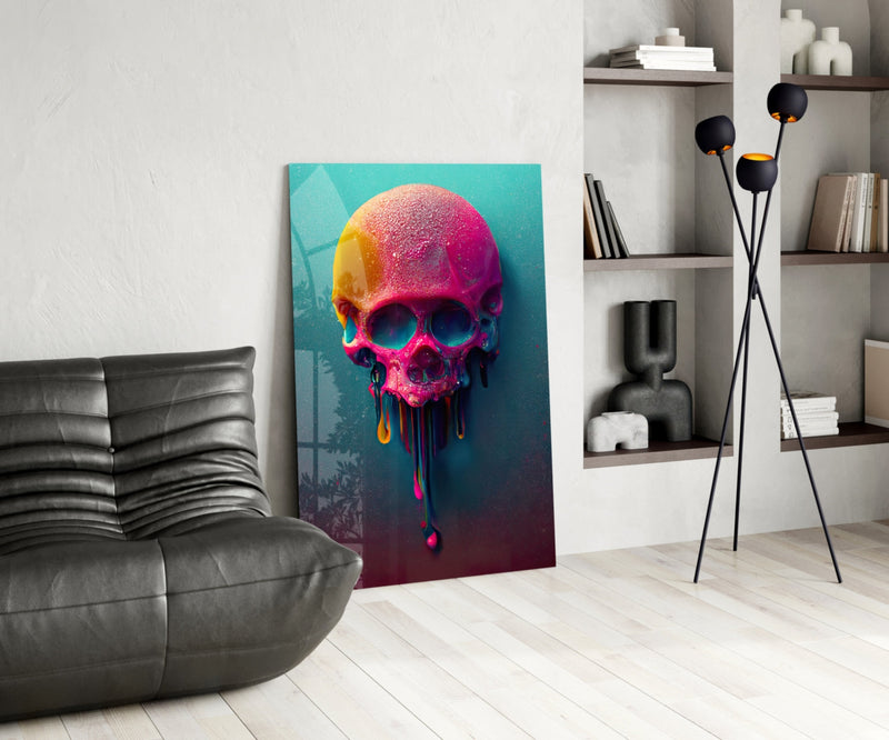 Melt of the Skull Glass Art  || Designer Collection