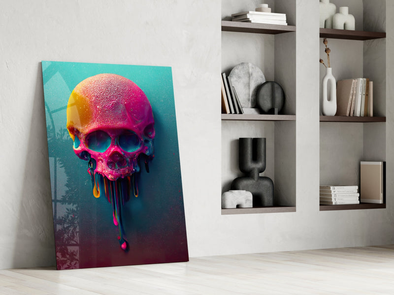 Melt of the Skull Glass Art  || Designer Collection