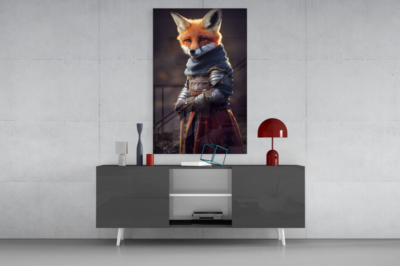 The Fox Glass Wall Art || Designer Collection