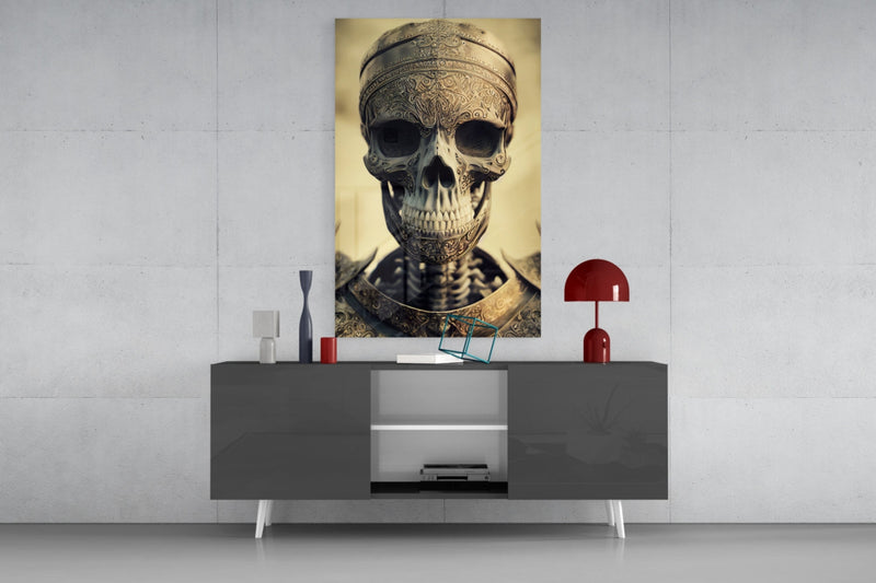 The Immortal Fighter Glass Wall Art || Designer Collection