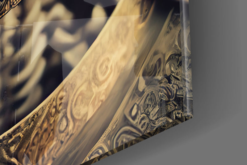 The Immortal Fighter Glass Wall Art || Designer Collection