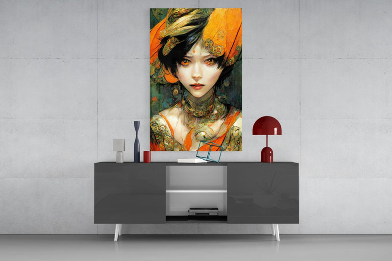 The Elegiac in Eyes Glass Wall Art || Designer Collection