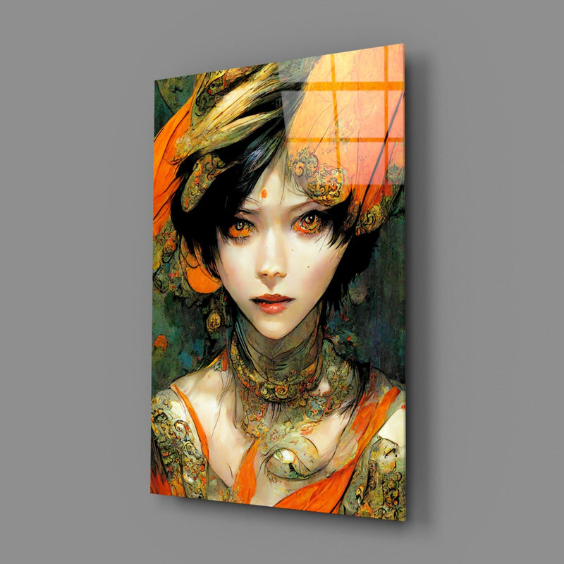 The Elegiac in Eyes Glass Wall Art || Designer Collection