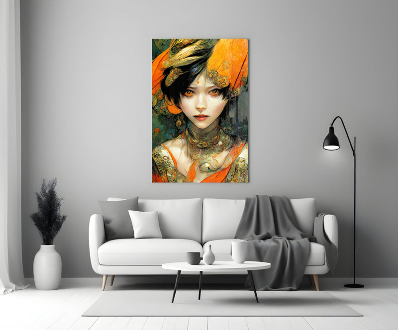 The Elegiac in Eyes Glass Wall Art || Designer Collection