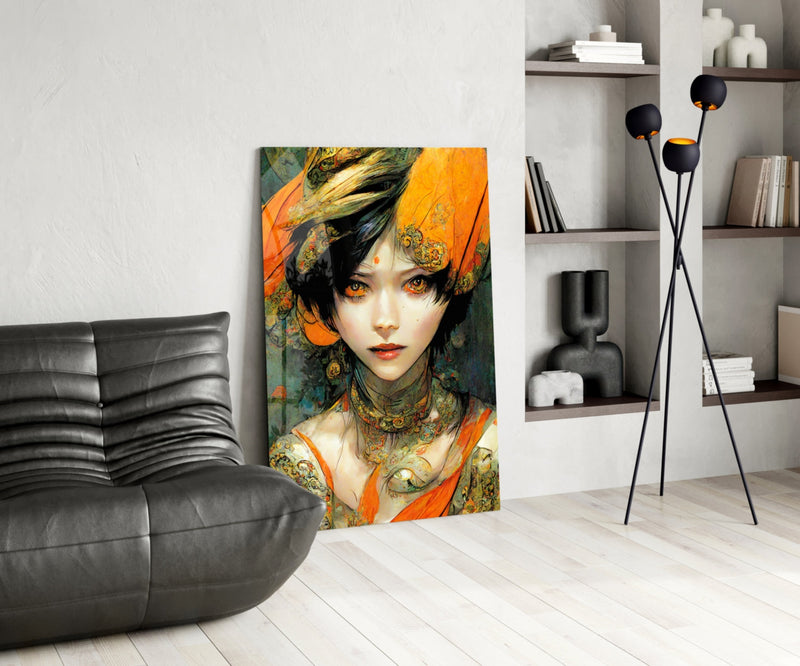 The Elegiac in Eyes Glass Wall Art || Designer Collection