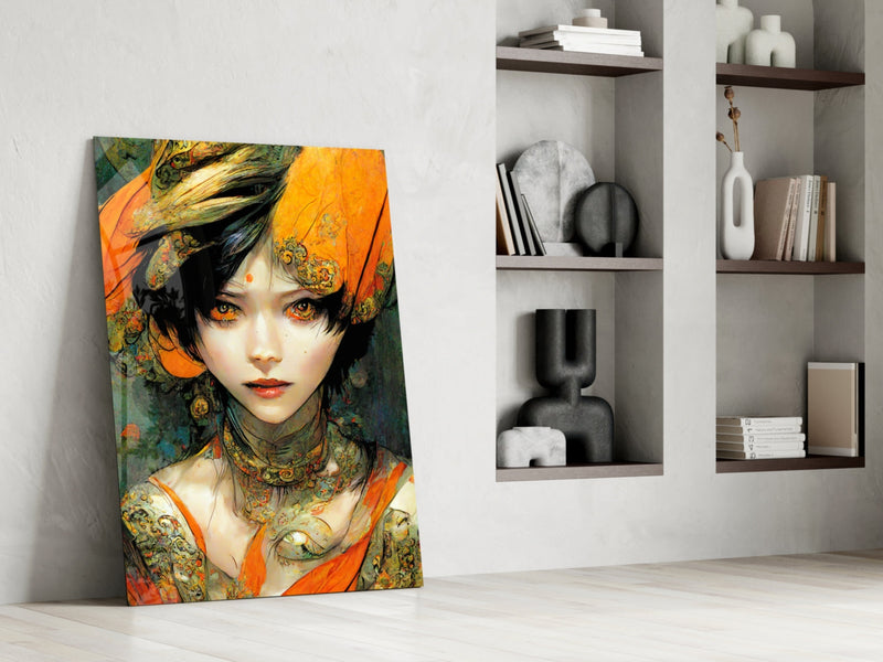 The Elegiac in Eyes Glass Wall Art || Designer Collection