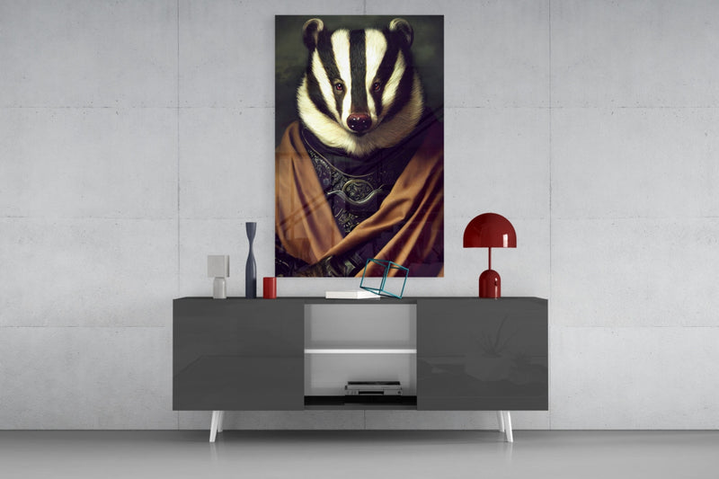Raccoon Glass Art  || Designer Collection
