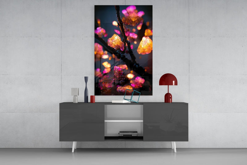 Fire Blooms Glass Art  || Designer Collection