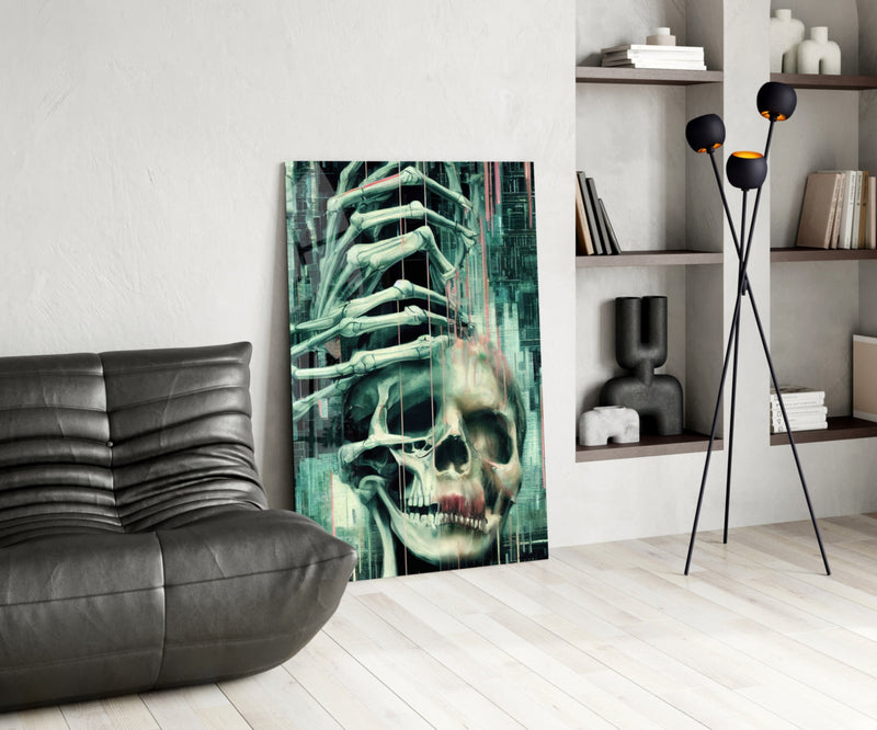 Fall of Skeletons Glass Art  || Designers Collection