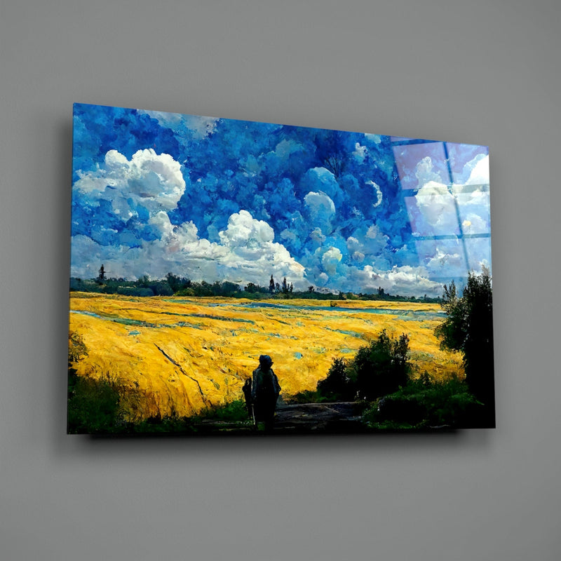 Cloudy Day Glass Glass Art  || Designer Collection