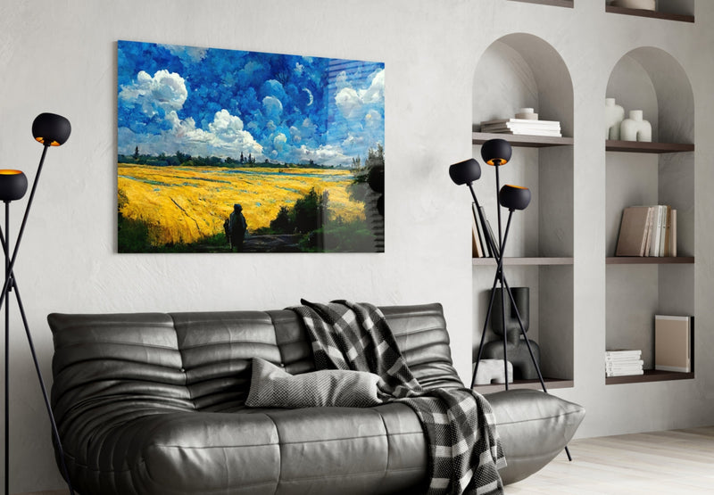 Cloudy Day Glass Glass Art  || Designer Collection