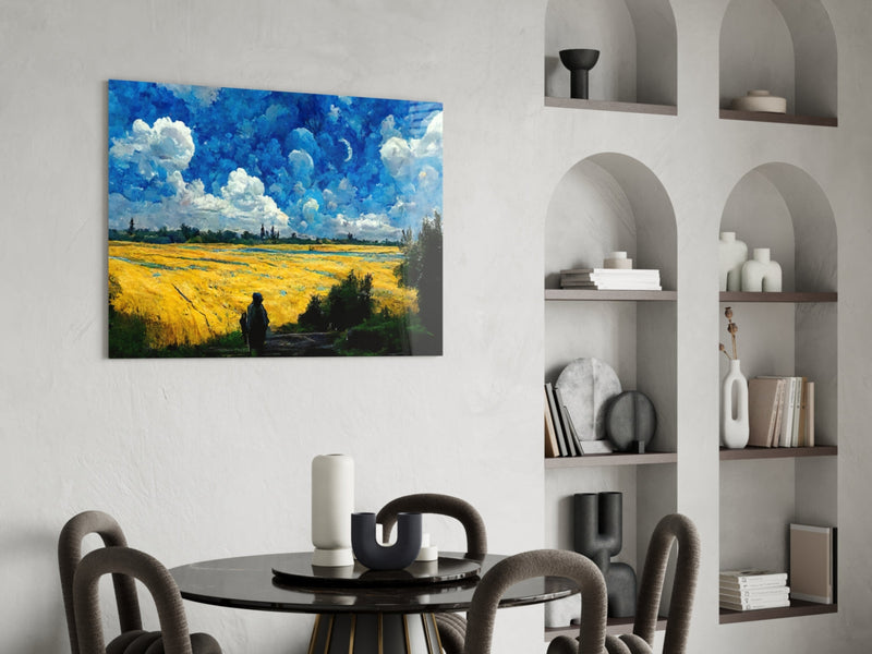 Cloudy Day Glass Glass Art  || Designer Collection