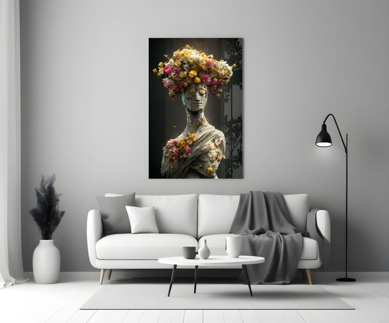 Abandoned Statue Glass Art  || Designer Collection