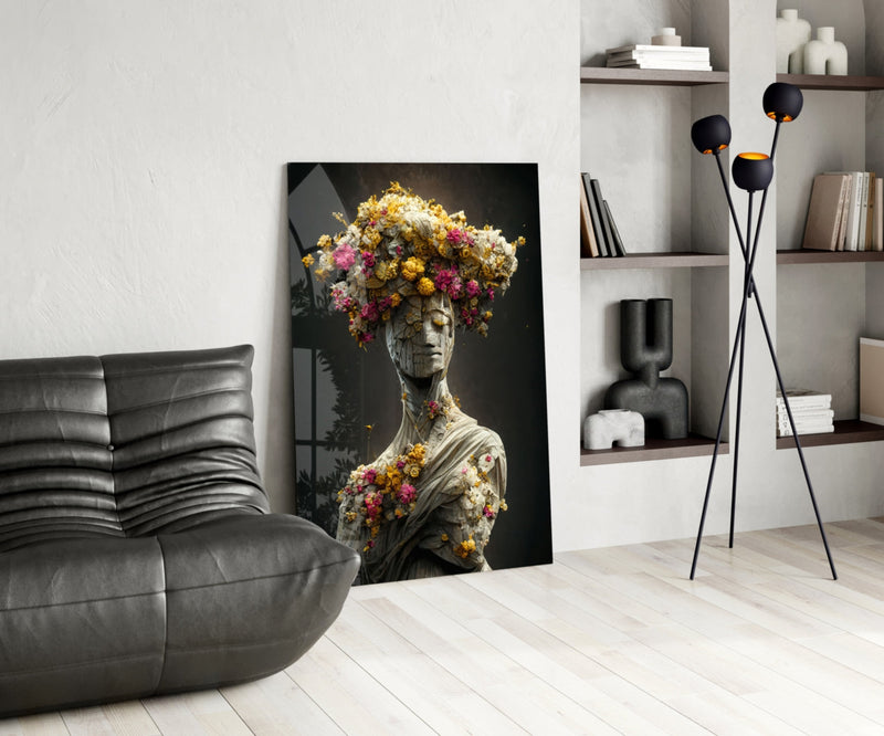 Abandoned Statue Glass Art  || Designer Collection