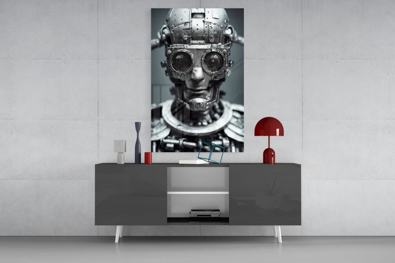 Humachine" Glass Wall Art  || Designer Collection