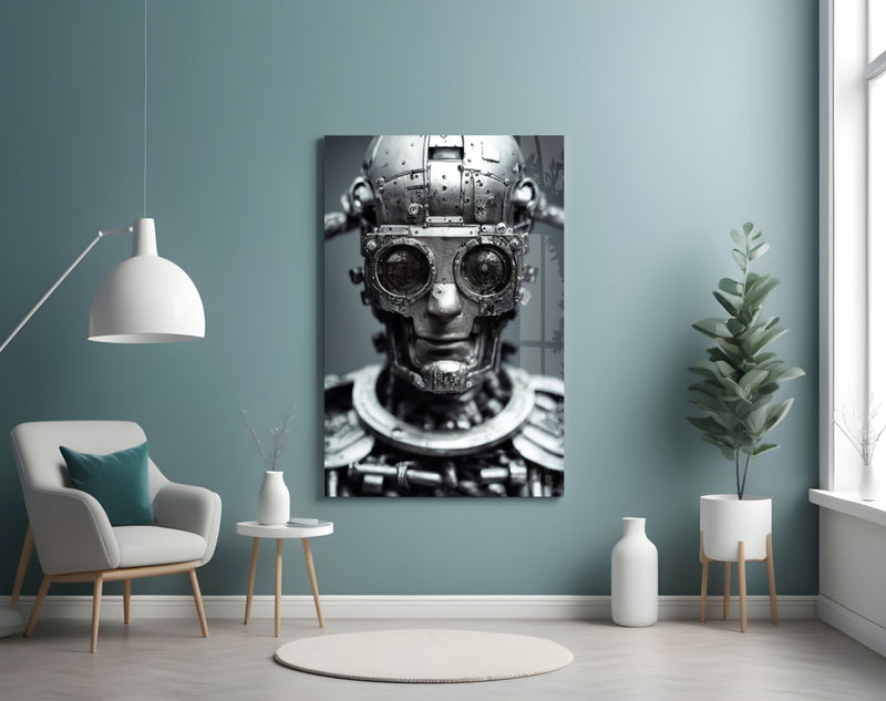 Humachine" Glass Wall Art  || Designer Collection