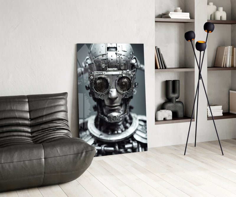 Humachine" Glass Wall Art  || Designer Collection