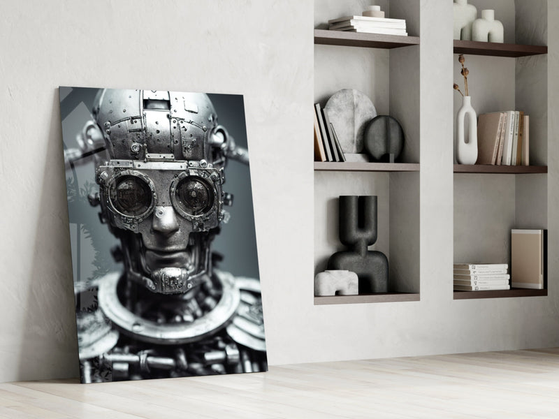 Humachine" Glass Wall Art  || Designer Collection