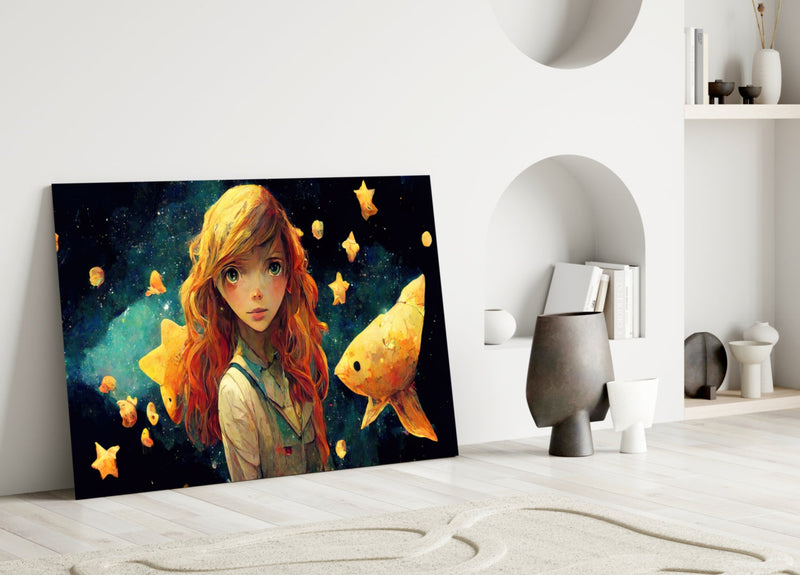 Space Aquarium Glass Wall Art  || Designer Collection