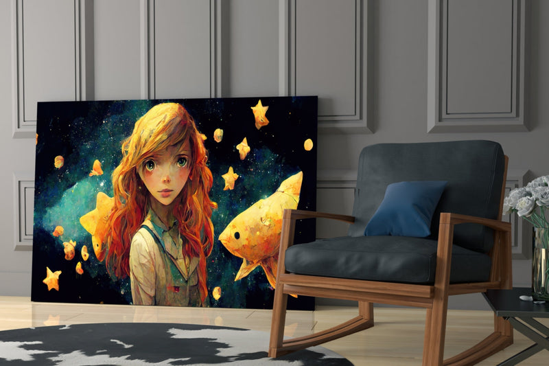 Space Aquarium Glass Wall Art  || Designer Collection