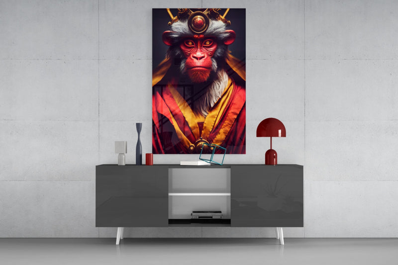 Ape King Glass Wall Art  || Designer Collection